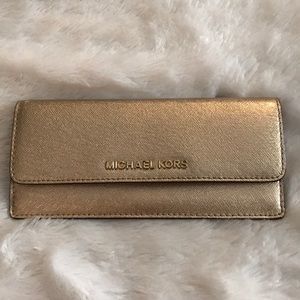 Michael Kors Gold slim wallet